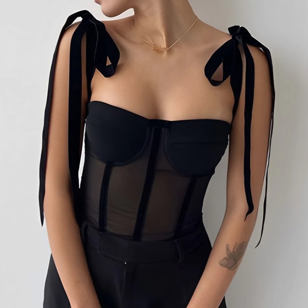 commense corset crop top - never been worn size large